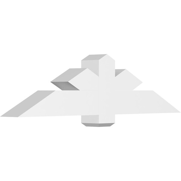 Ekena Millwork Kennewick Architectural Grade PVC Gable Bracket, 60"W x 15"H x 6"D x 6"F, 6/12 Pitch GBP060X15X0606KEN00 - main